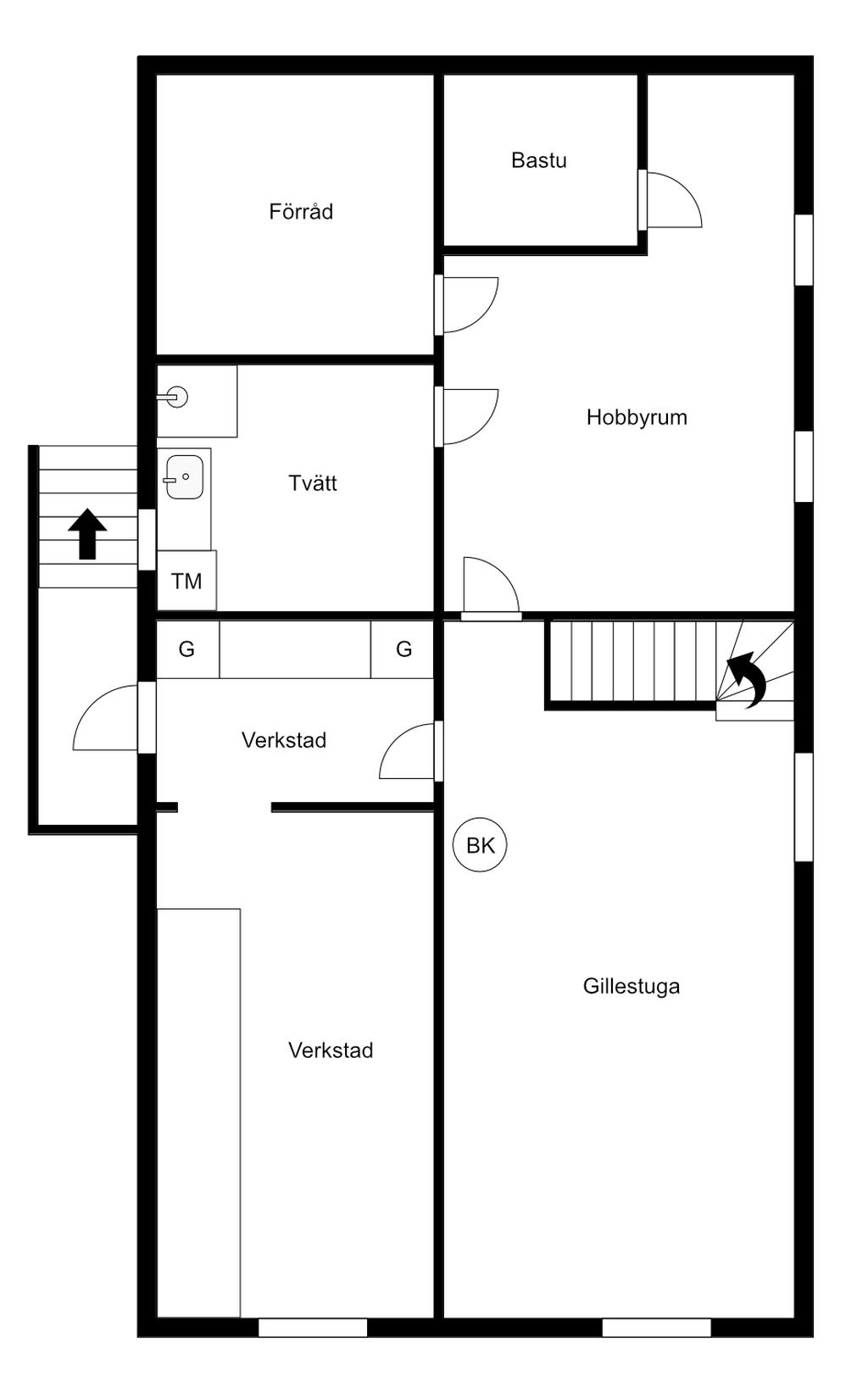 Planlösning källarplan 