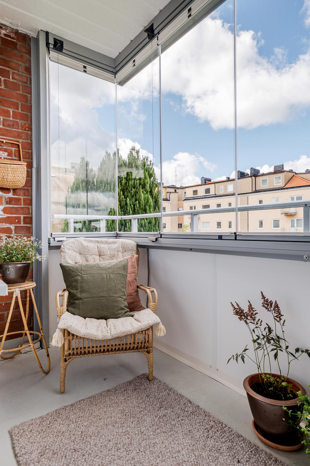 Inglasade balkongen