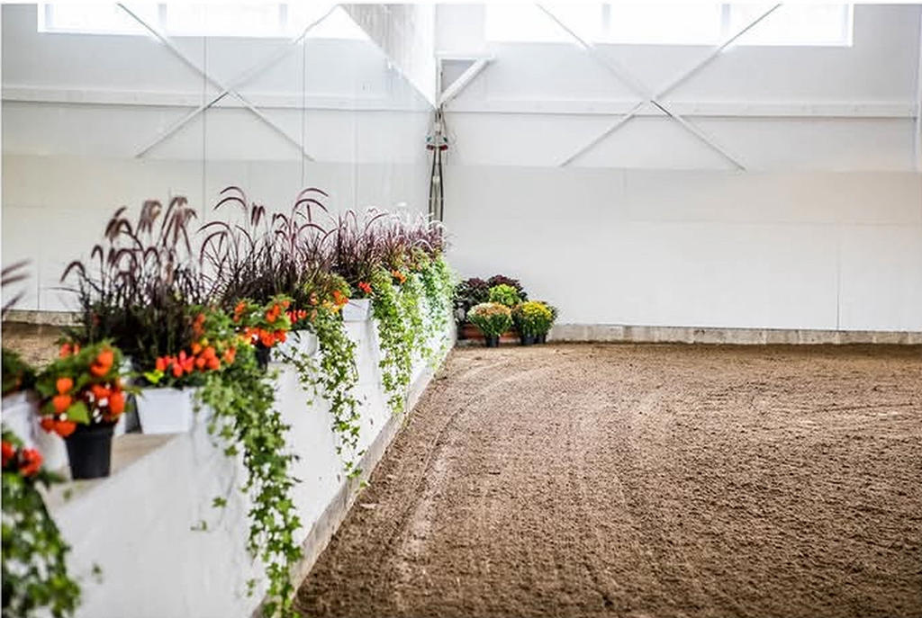 Kortsida med spegel 
Miljöbild från dressyrevent