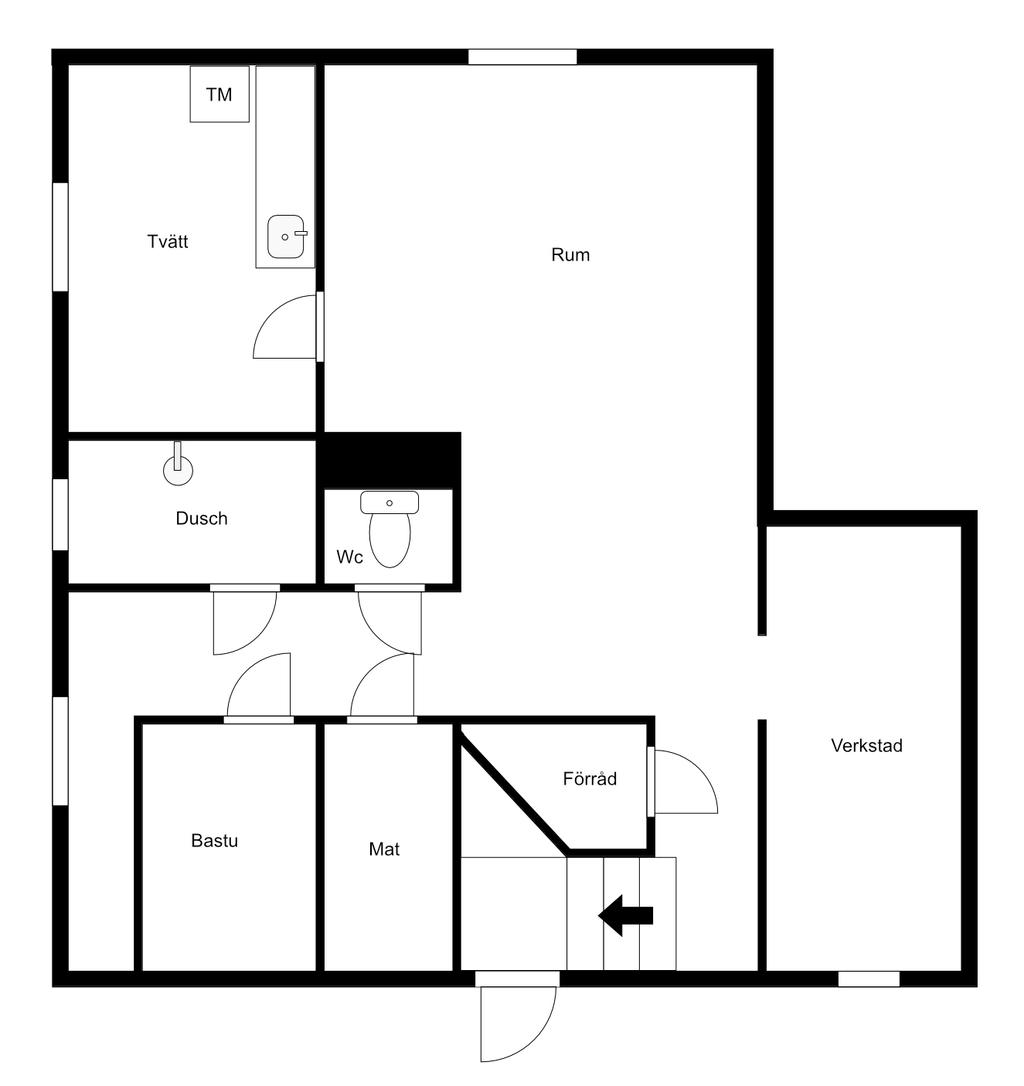 Planritning källarplan
