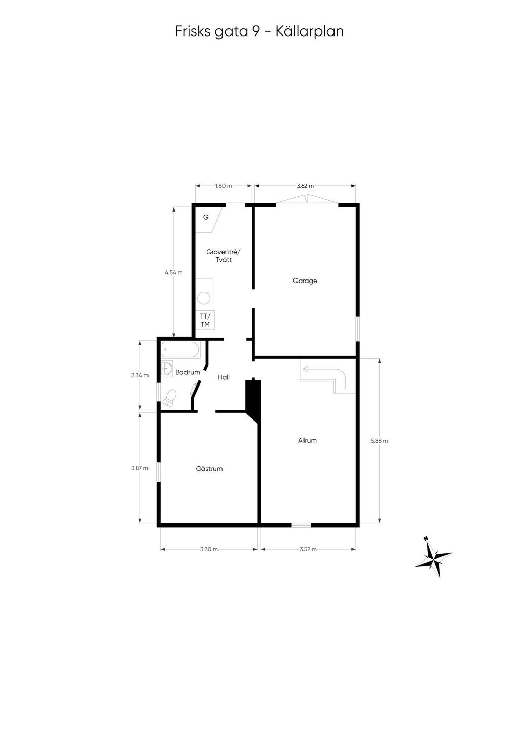 Planritning källarplan