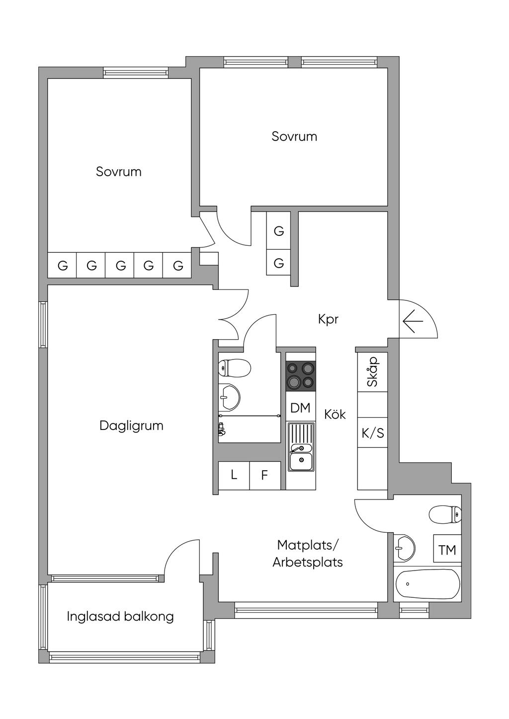 Original planlösning