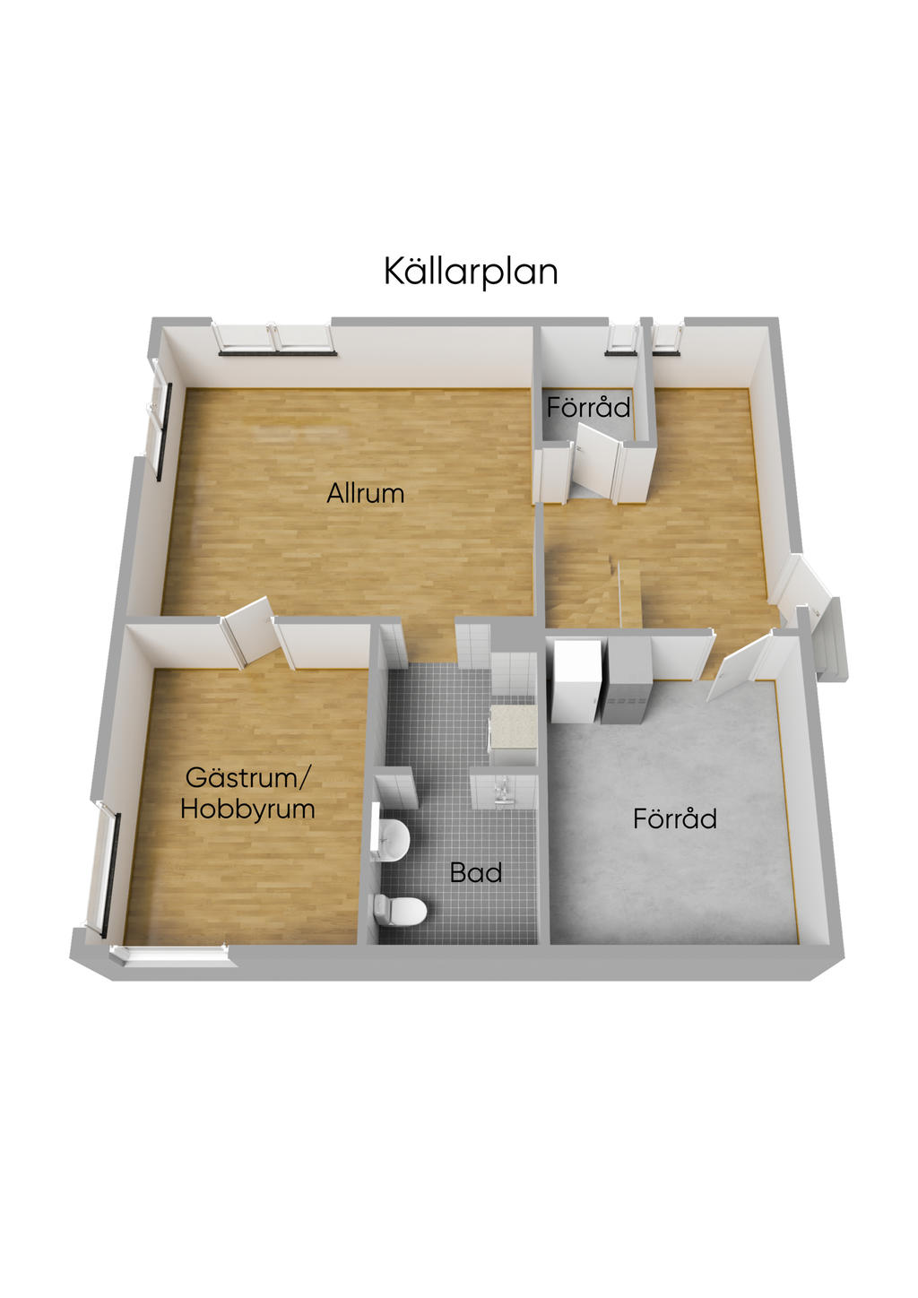 Källarplan 3D