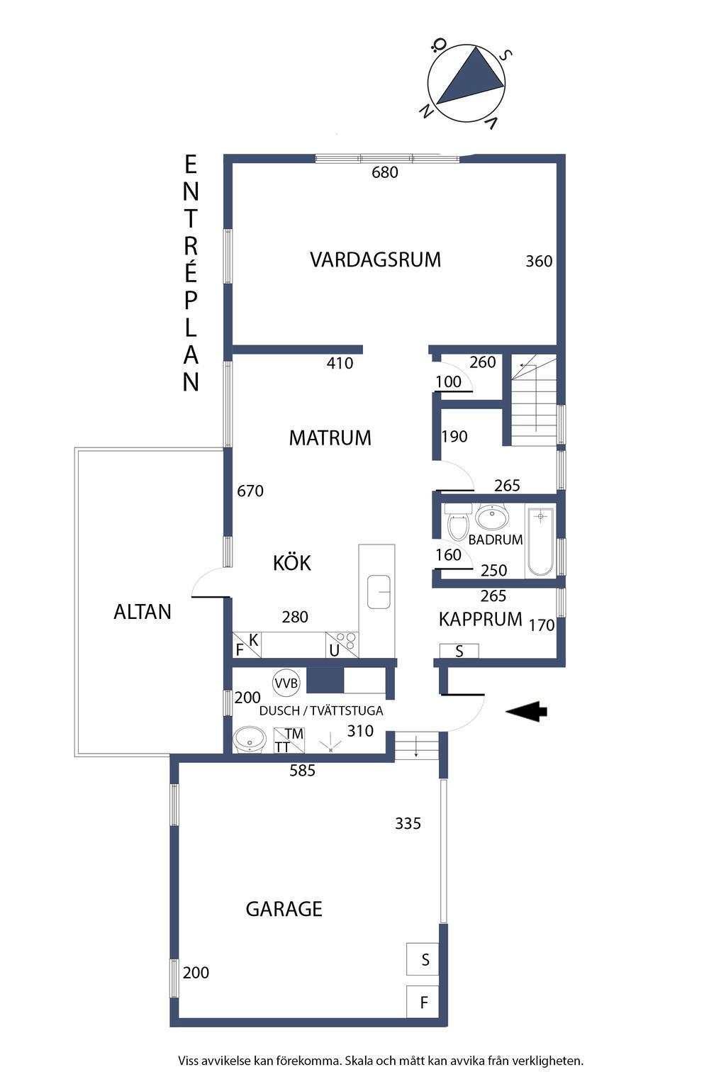 Planlösning, entréplan