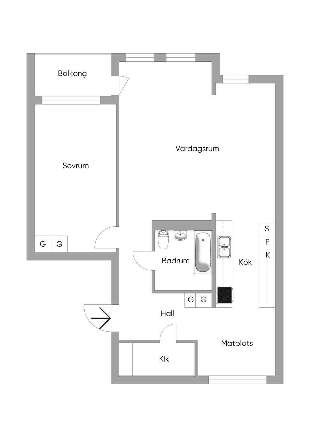 Nuvarande planlösning