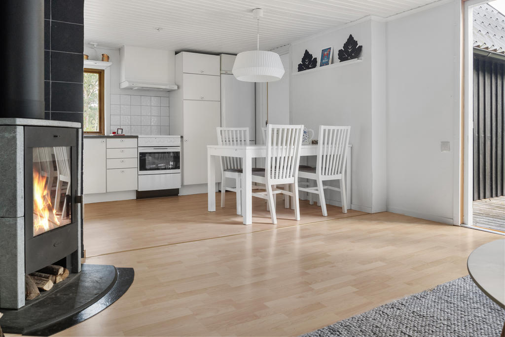 Öppen planlösning in mot köket