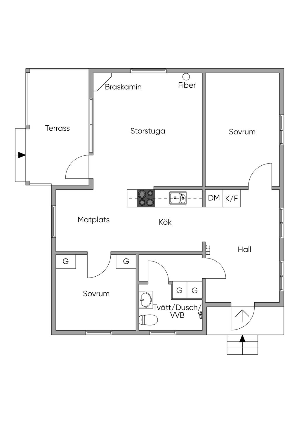 Planlösning.