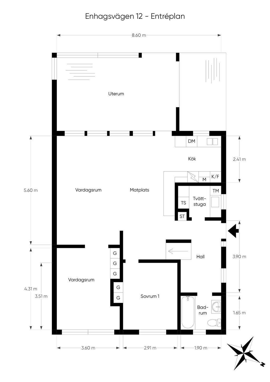 Planritning entréplan