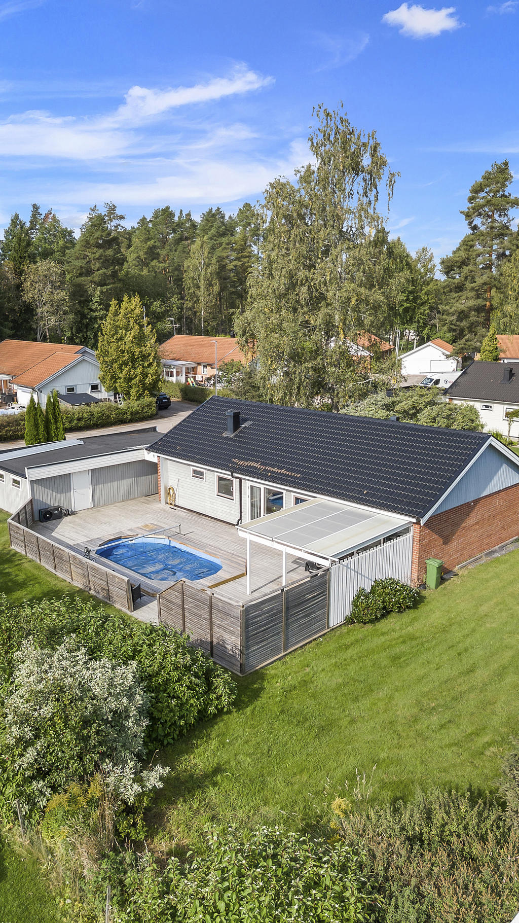 Överblick över baksidan