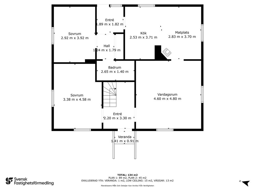 Planlösning entréplan 