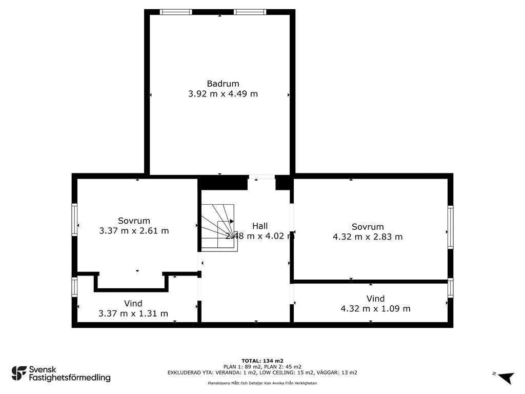 Entréplan övre plan 