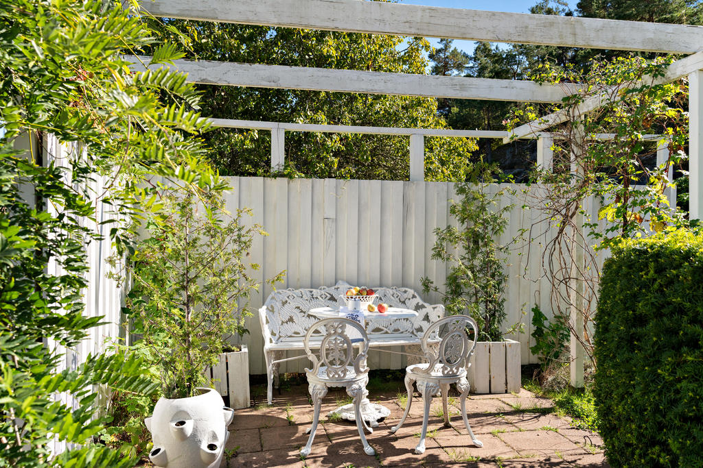 Här finns en trevlig pergola