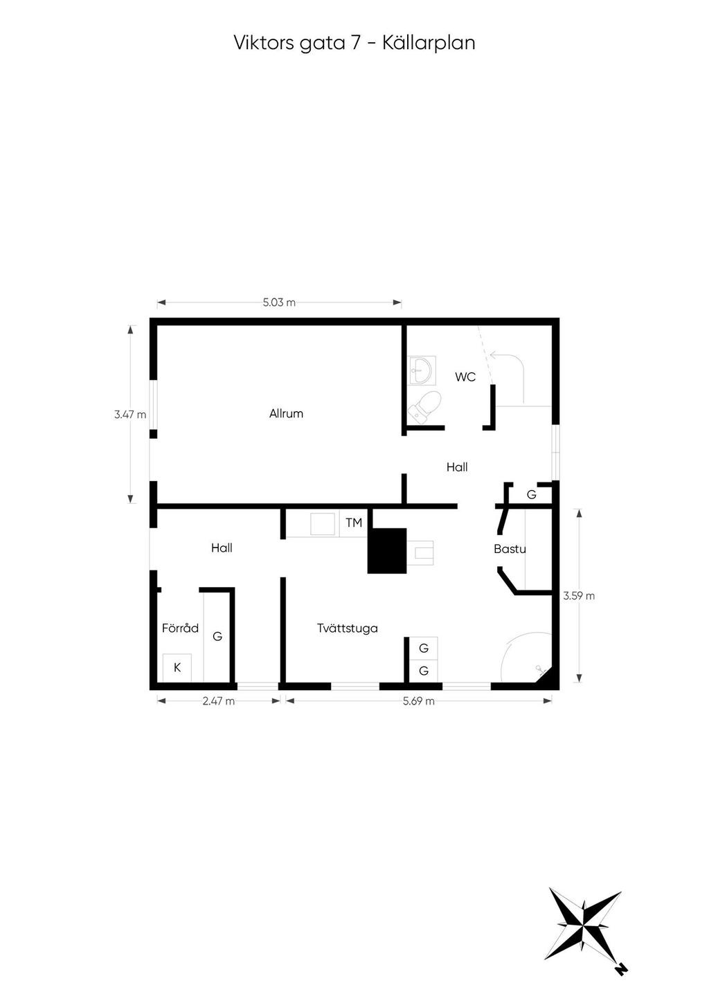 Planritning källarplan 