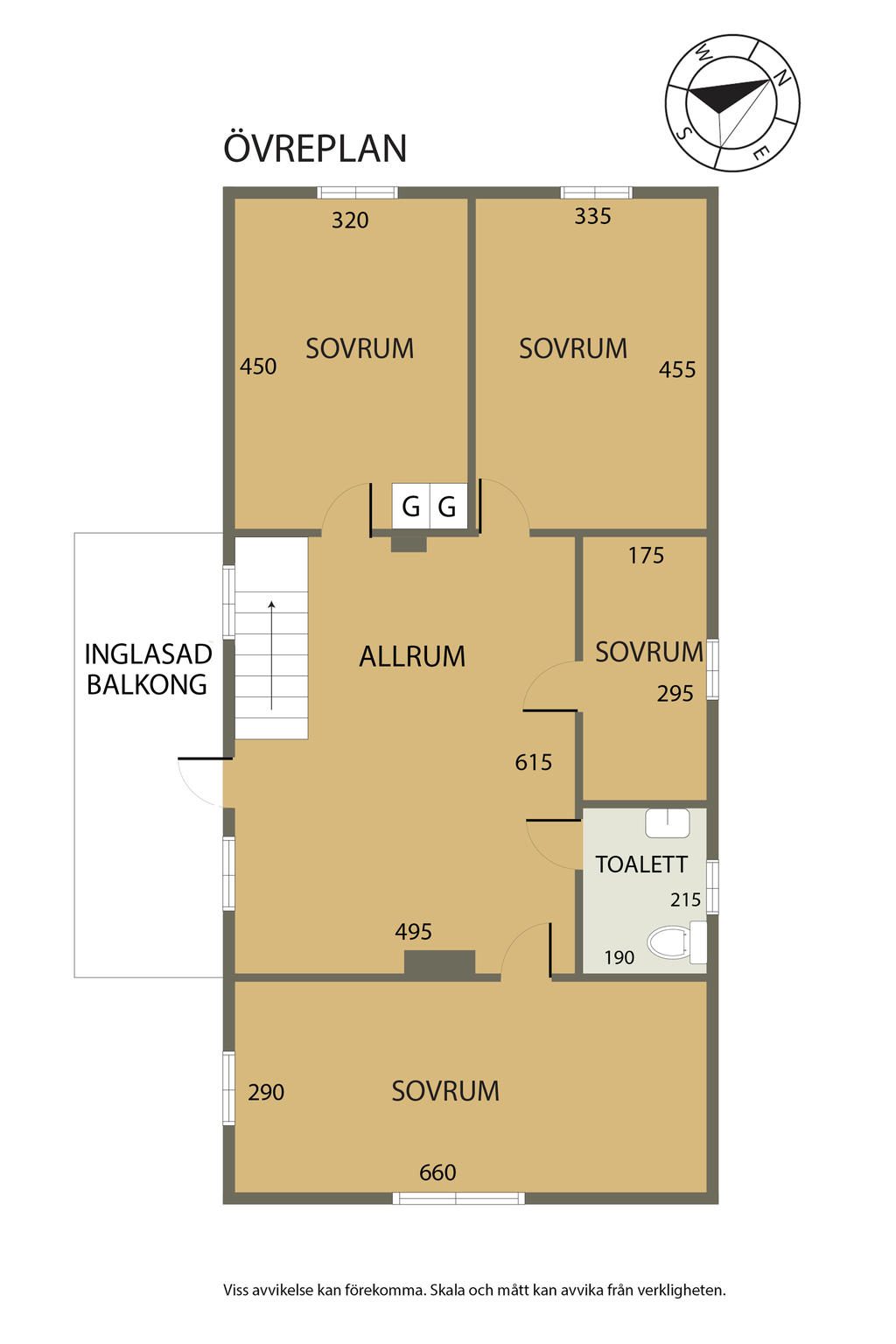 Magasinet huvudbyggnad övre plan