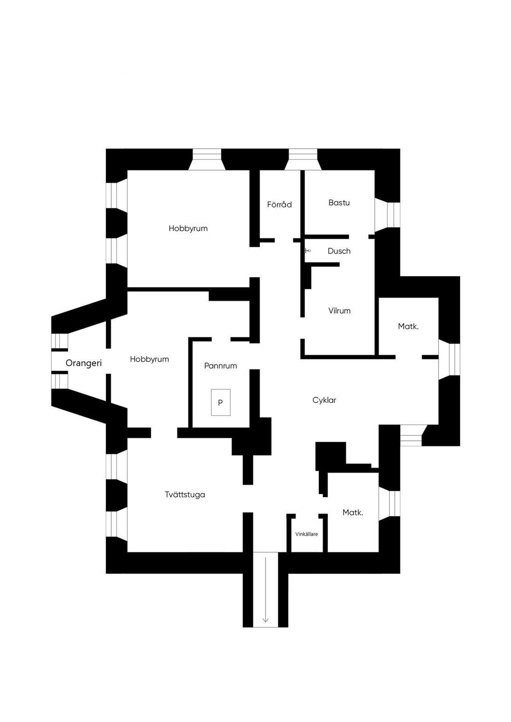 Planlösning källare 