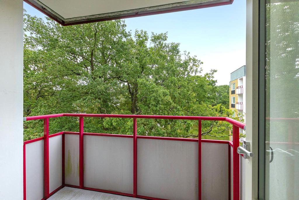 Grön utsikt från balkongen