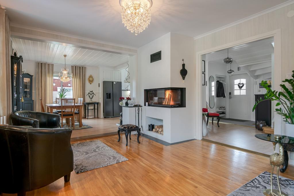 Öppen planlösning på entréplan