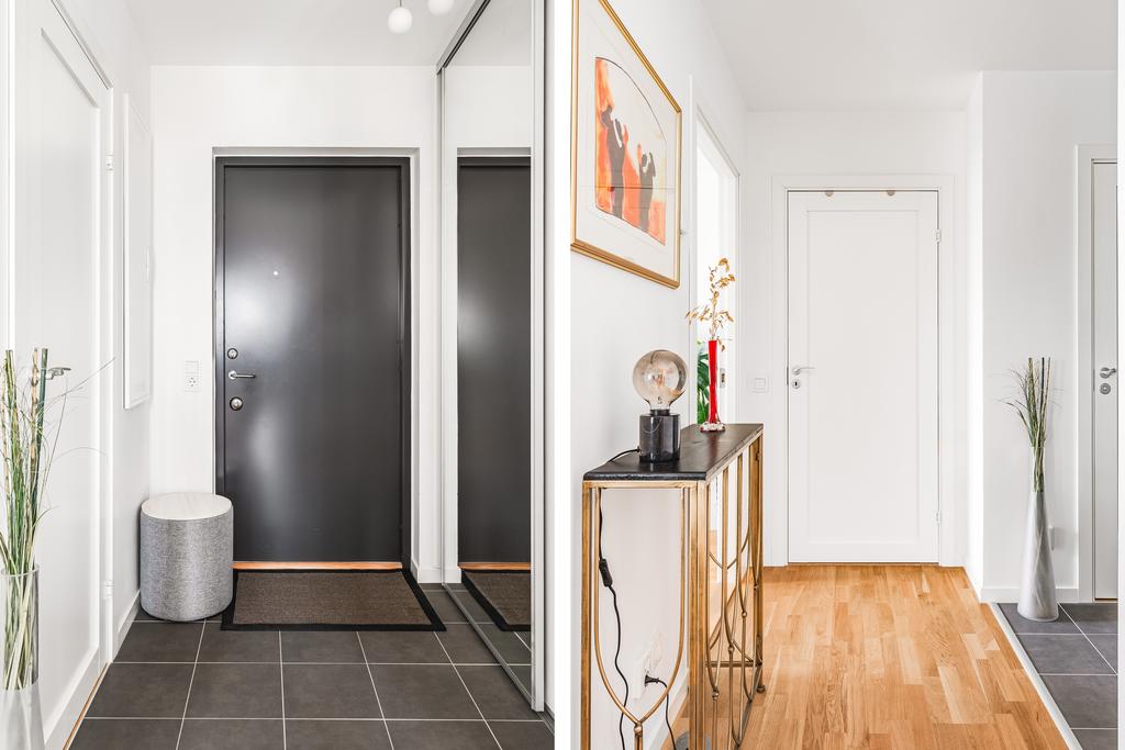 Entréhall med praktisk klinkers