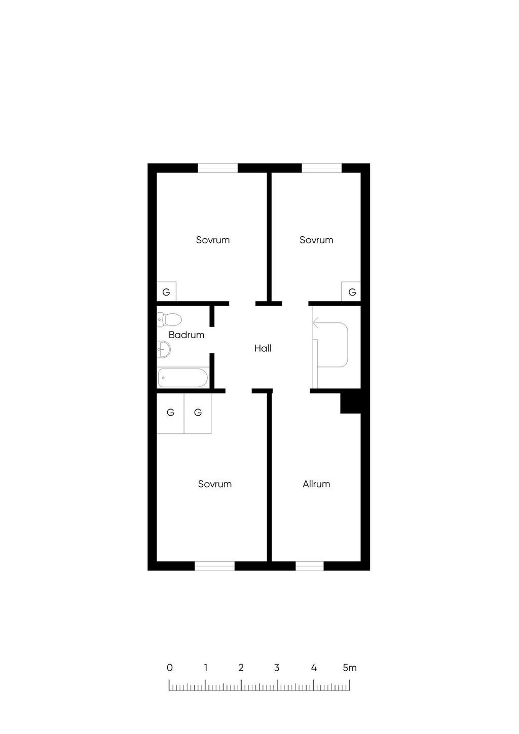 Planlösning övre plan 
