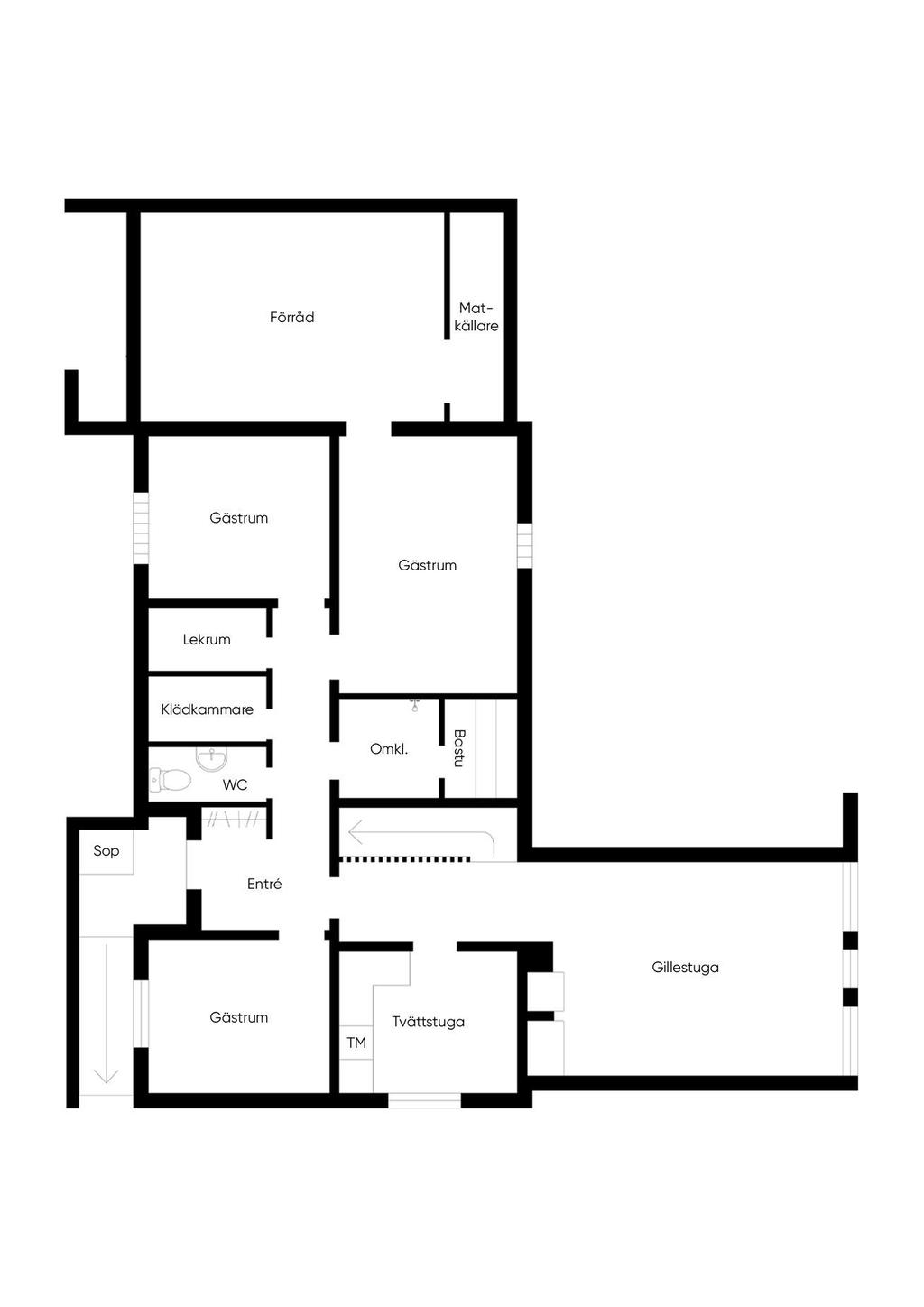 Planlösning Källarvåning 