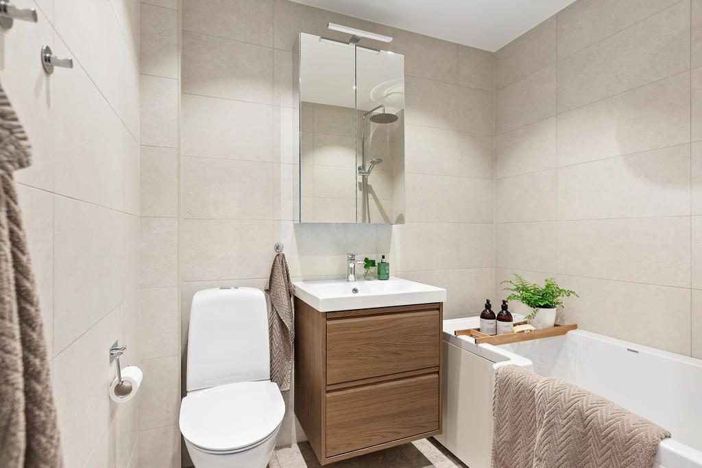 Snyggt renoverat badrum