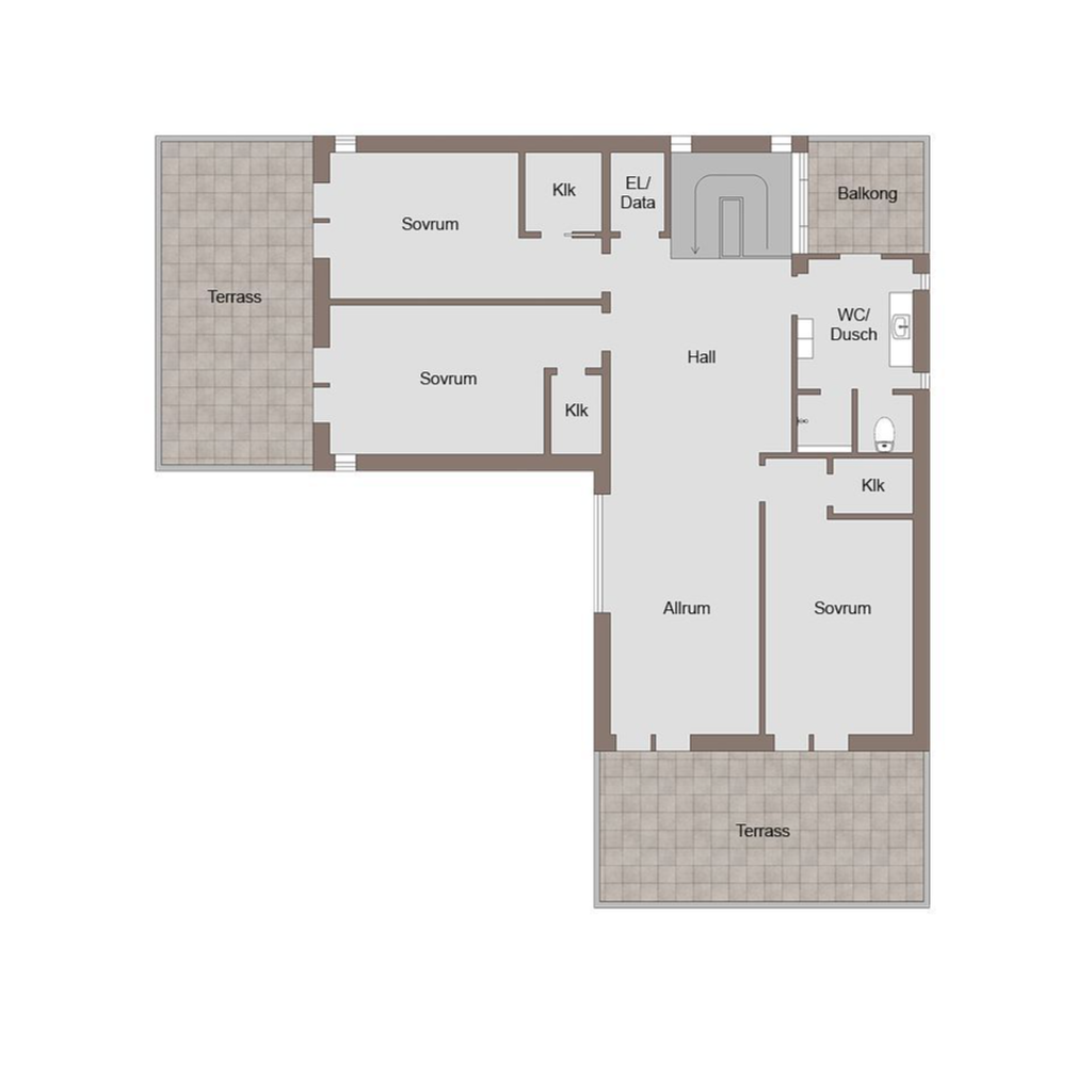 Planlösning ovanvåning