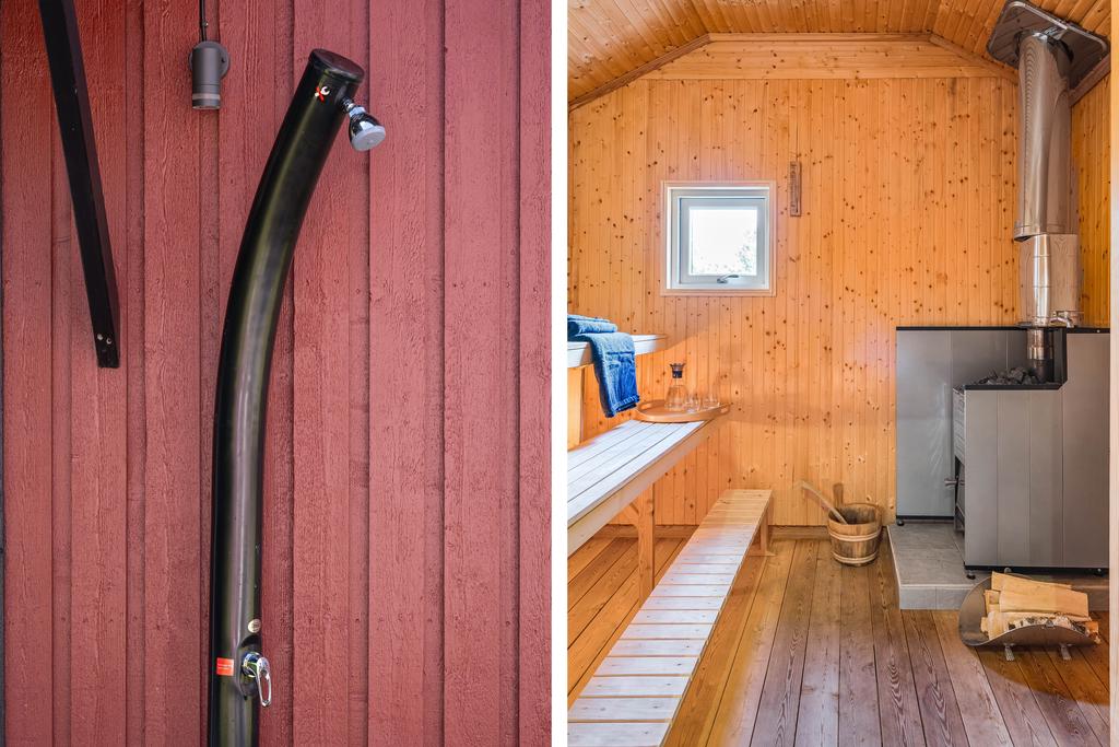 Bastu och utedusch