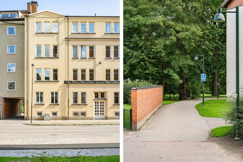Fasad och ingång till innergård 