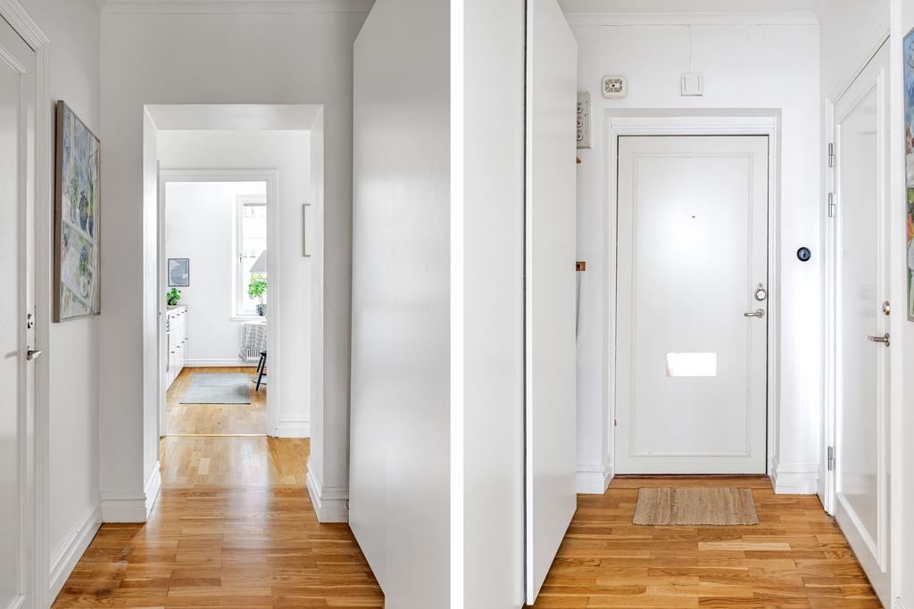 Hall med garderobsförvaring