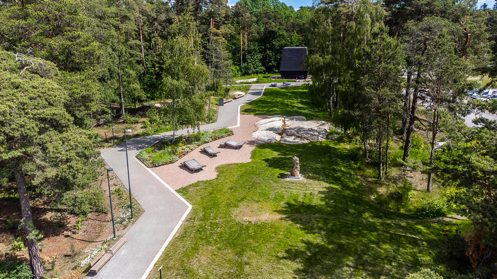 Fina grönområden i direkt närhet.