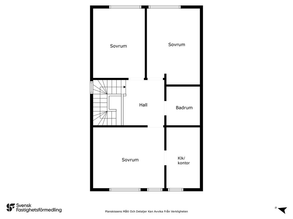 Planlösning övre plan 
