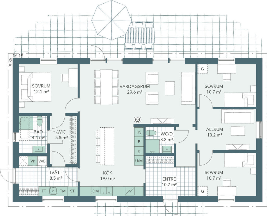 Planritning Familjär 131