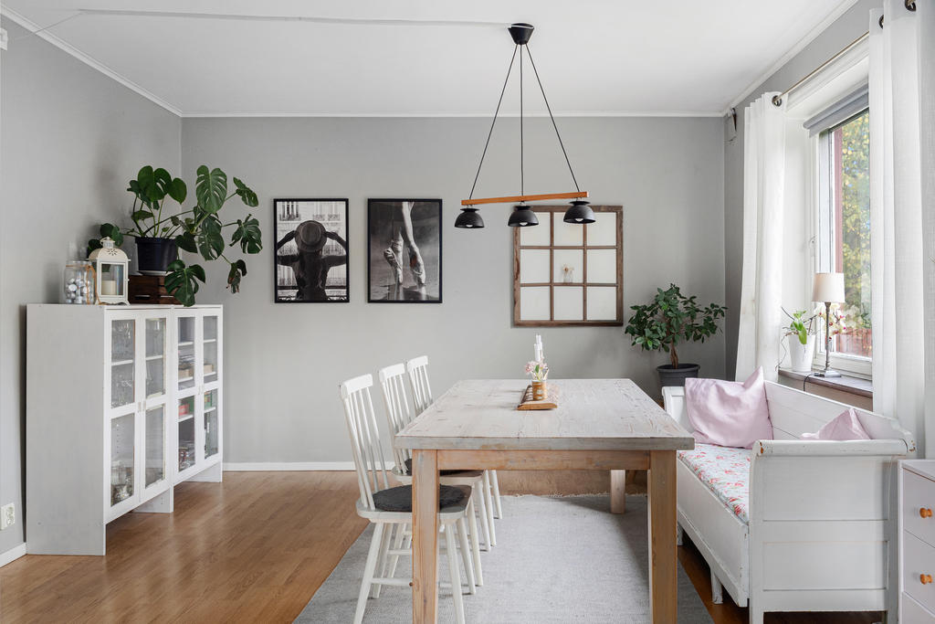 Matrum i fil med vardagsrum