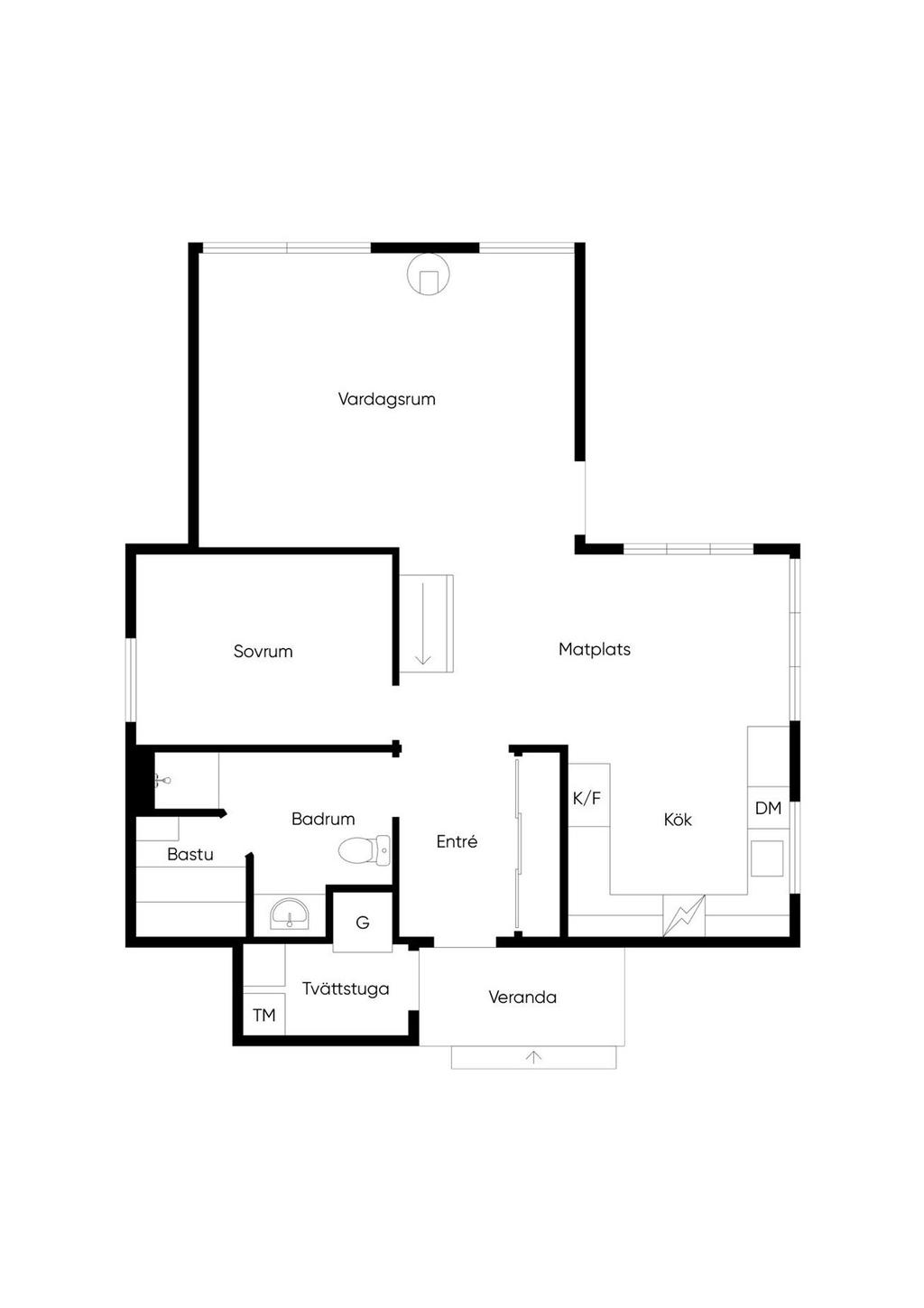 Planlösning, entréplan