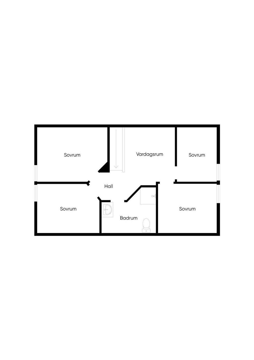 Planlösning, övreplan