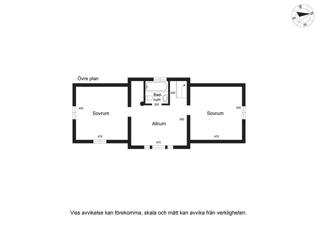 Planlösning, övre plan