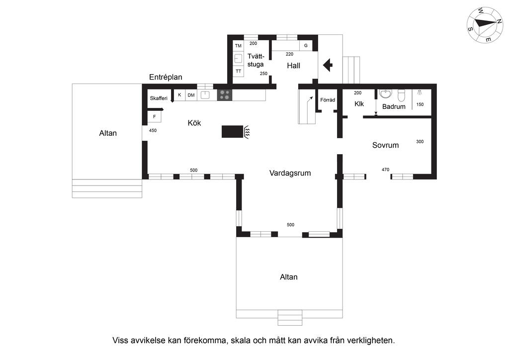 Planlösning, entréplan