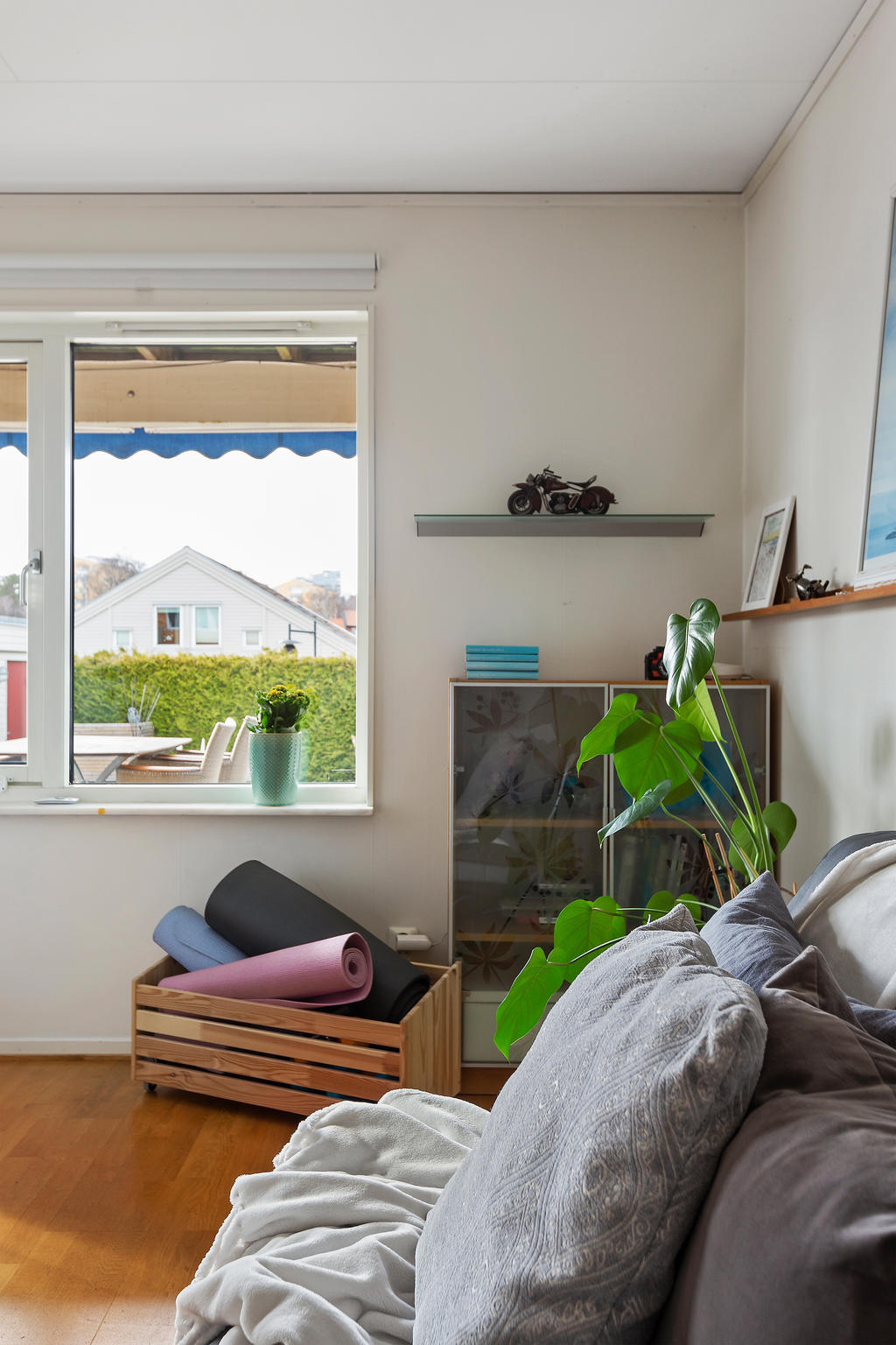 Del av sovrum två i suterräng plan 