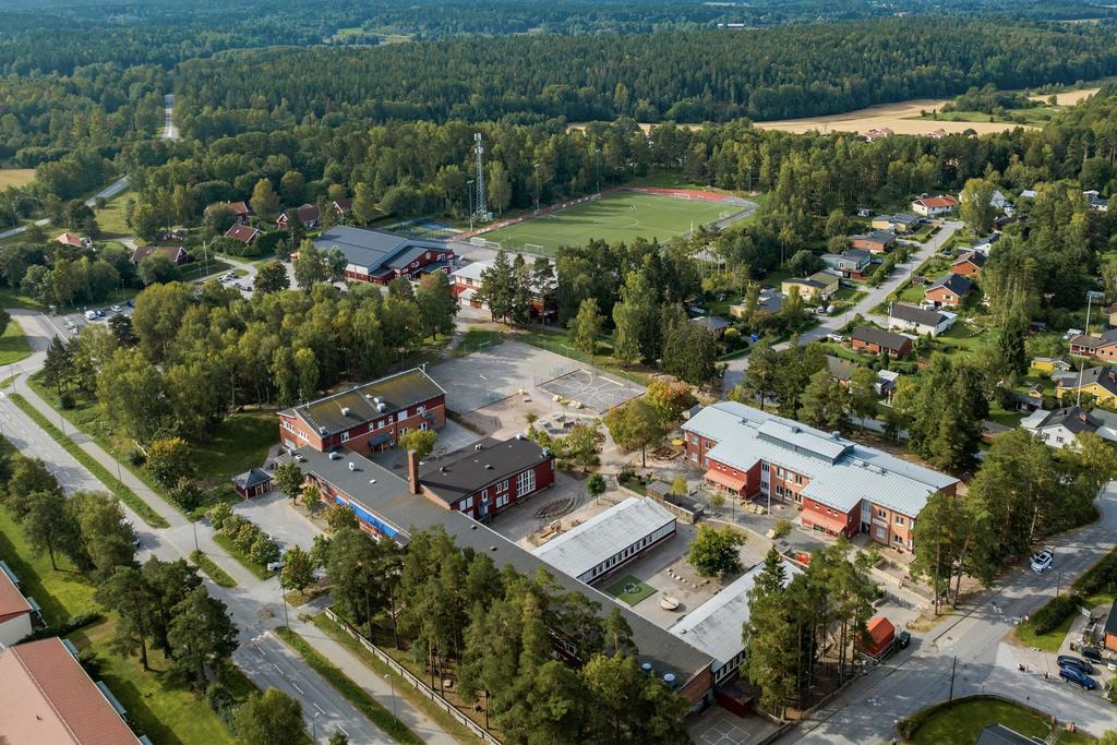 Karbyskolan, förskolor, Move wellness och Össeby IP
