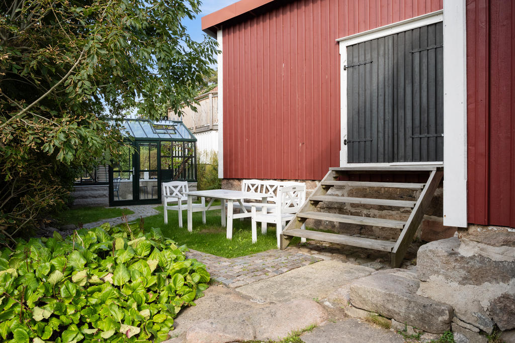 Mysig grön oas mitt i stan.