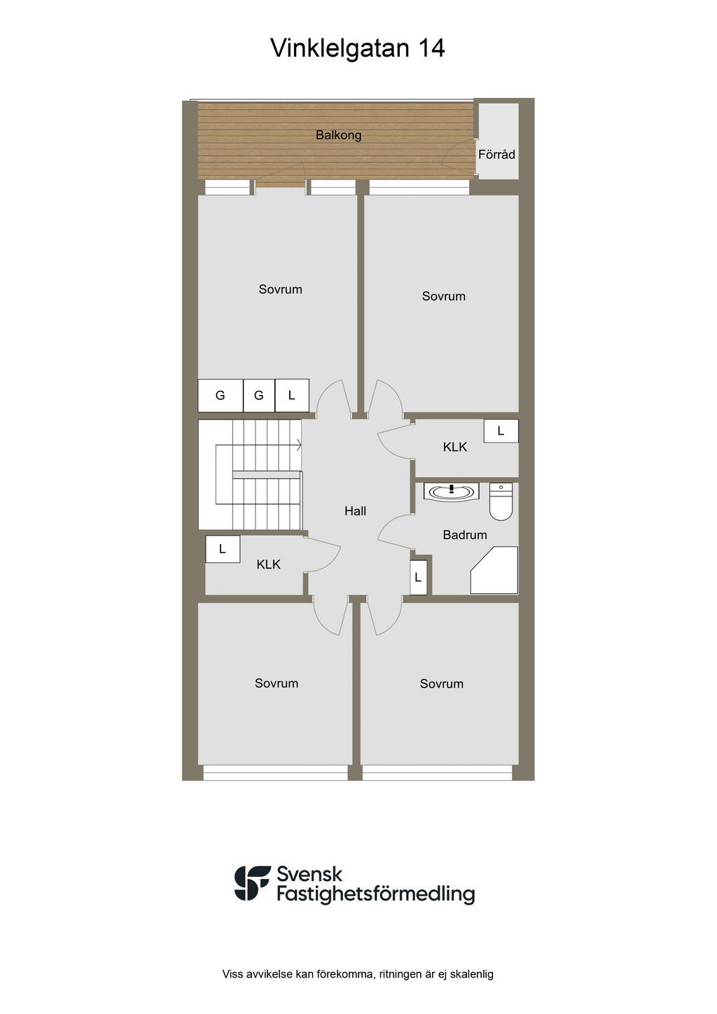 Planritning övre plan