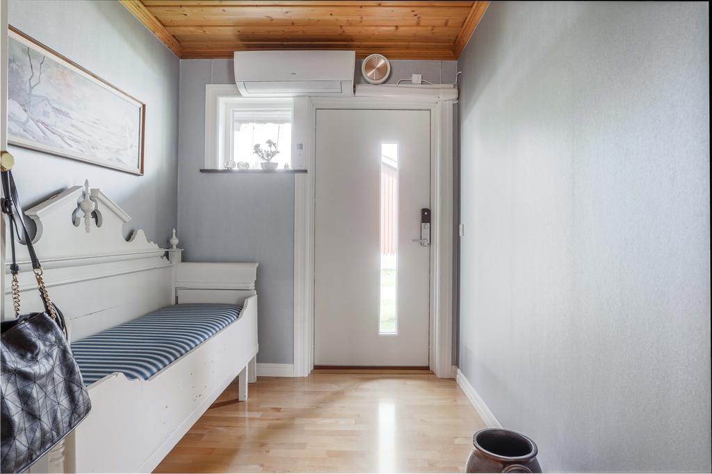 Central ingång med luftvärmepump