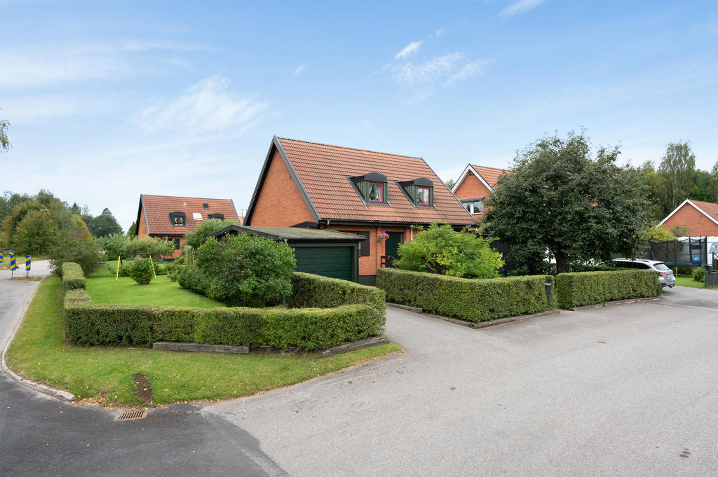 Fastigheten har ett gavelläge