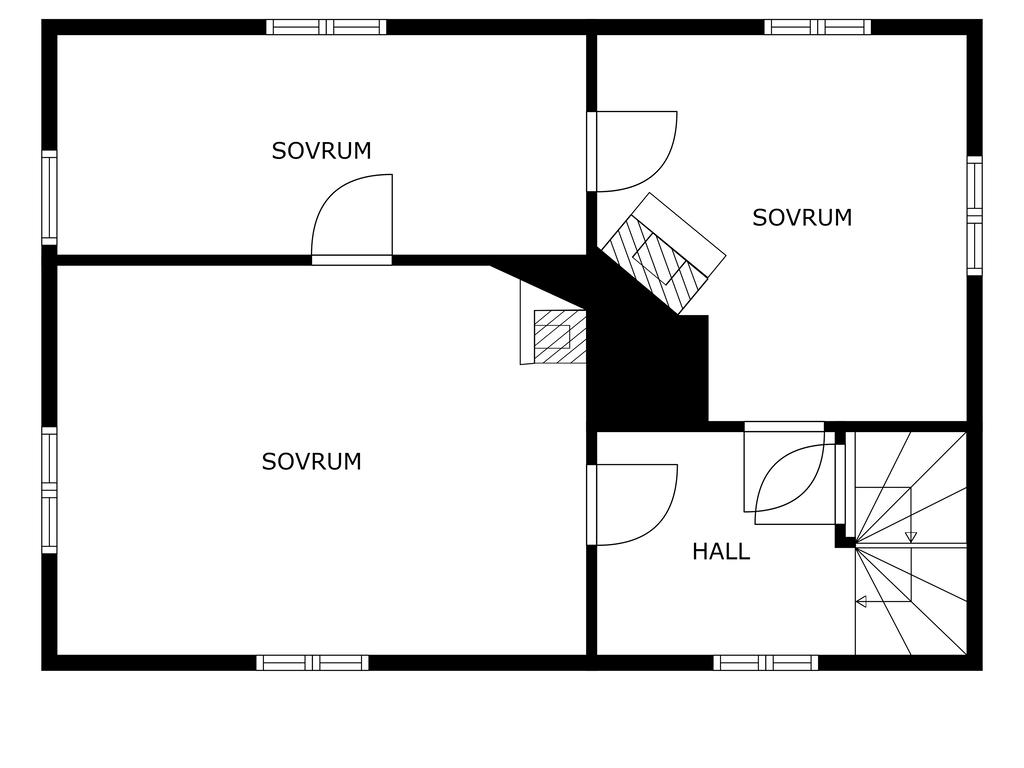 Planritning övervåning