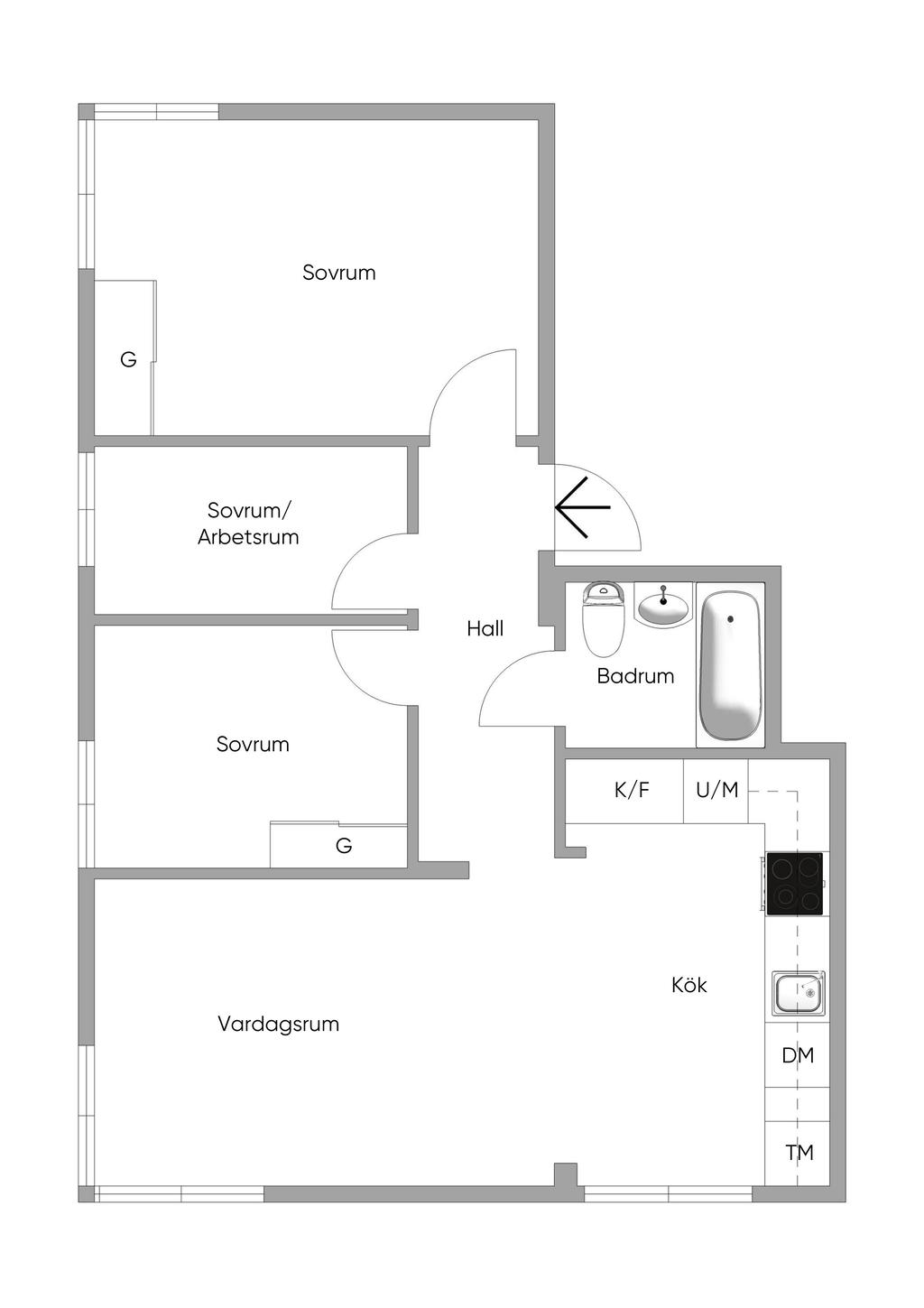 Aktuell Planlösning