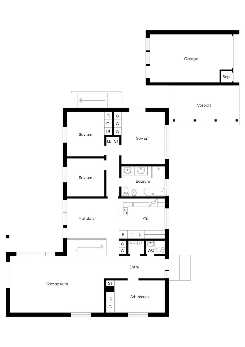 Planlösning Ovanvåning