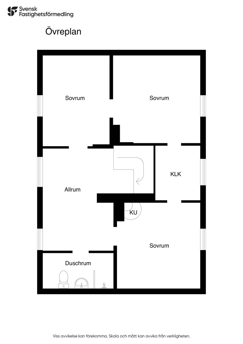 Planlösning - Övre plan