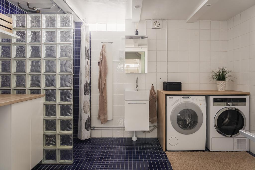 Tvättstuga med dusch