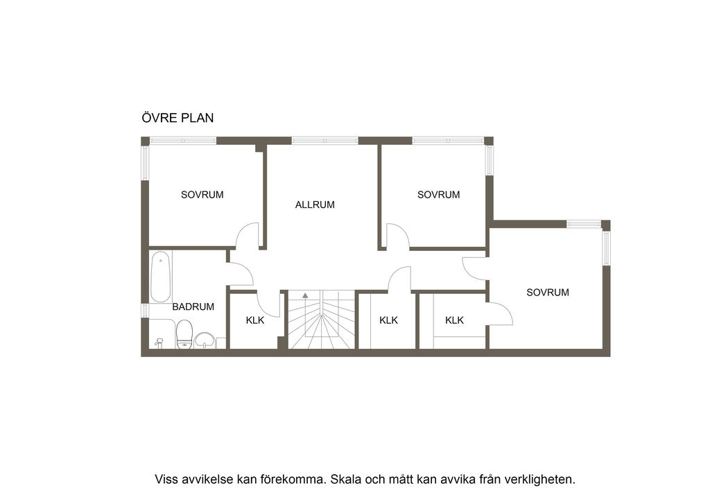Planritning, övre plan