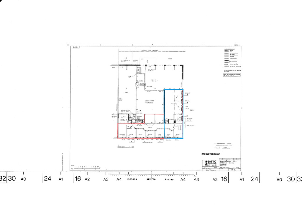 Blåmarkerad yta uthyres 